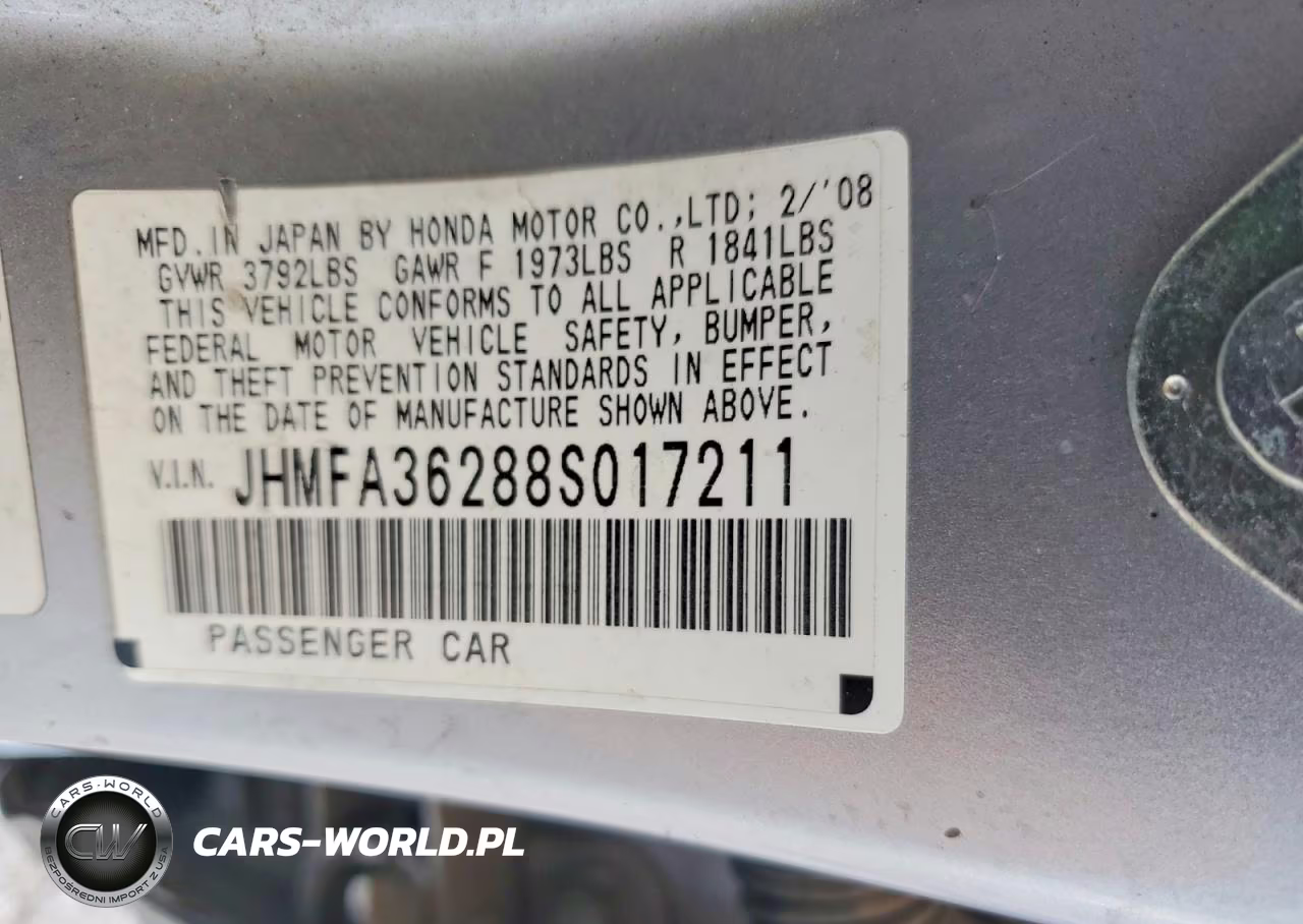 2008 Honda Civic Hybrid VIN:JHMFA36288S017211 - 13