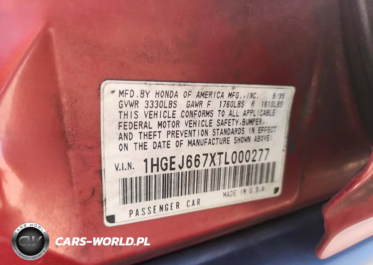 1996 Honda Civic Lx VIN:1HGEJ667XTL000277 - 13