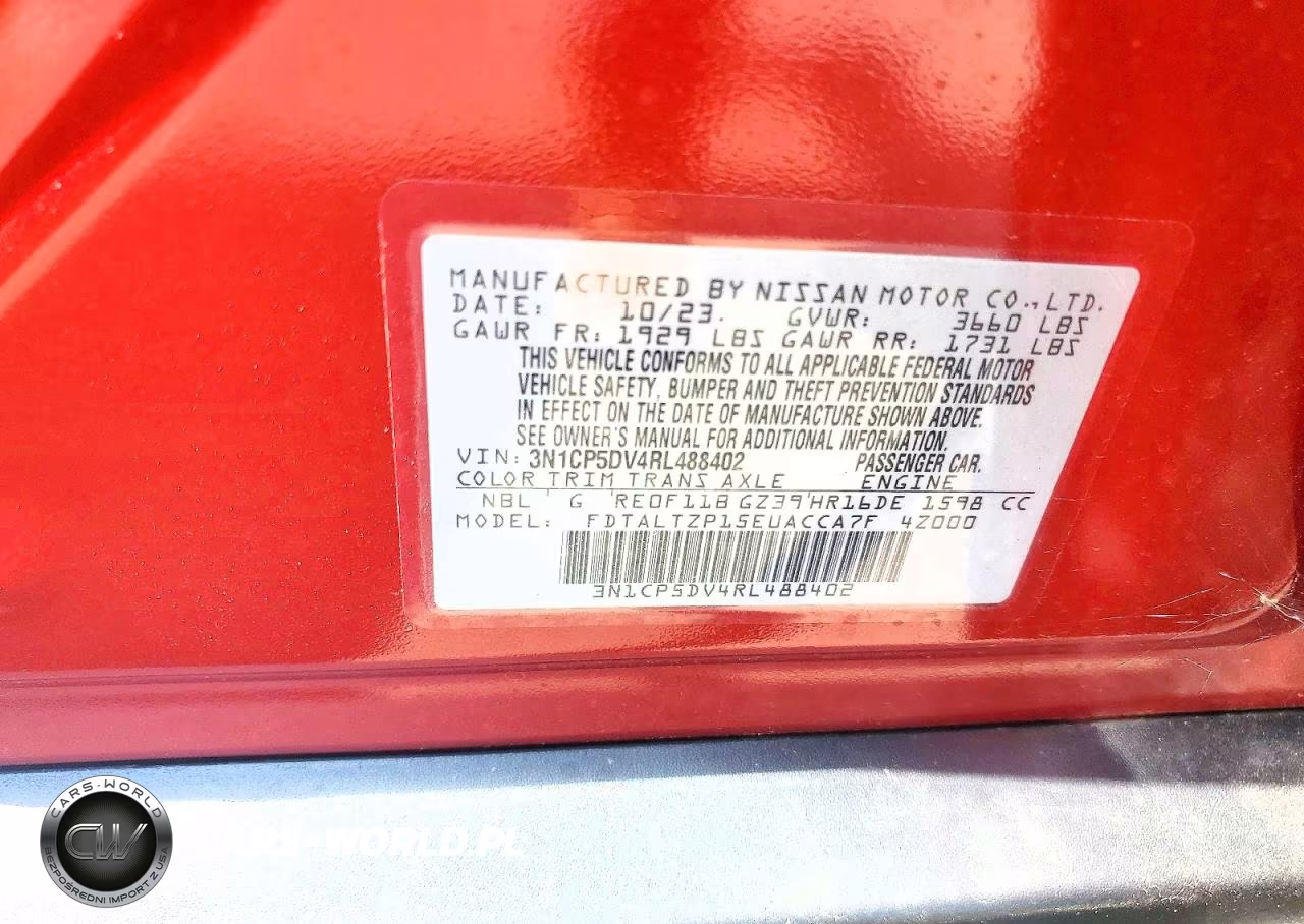 2024 Nissan Kicks Sr VIN:3N1CP5DV4RL488402 - 13