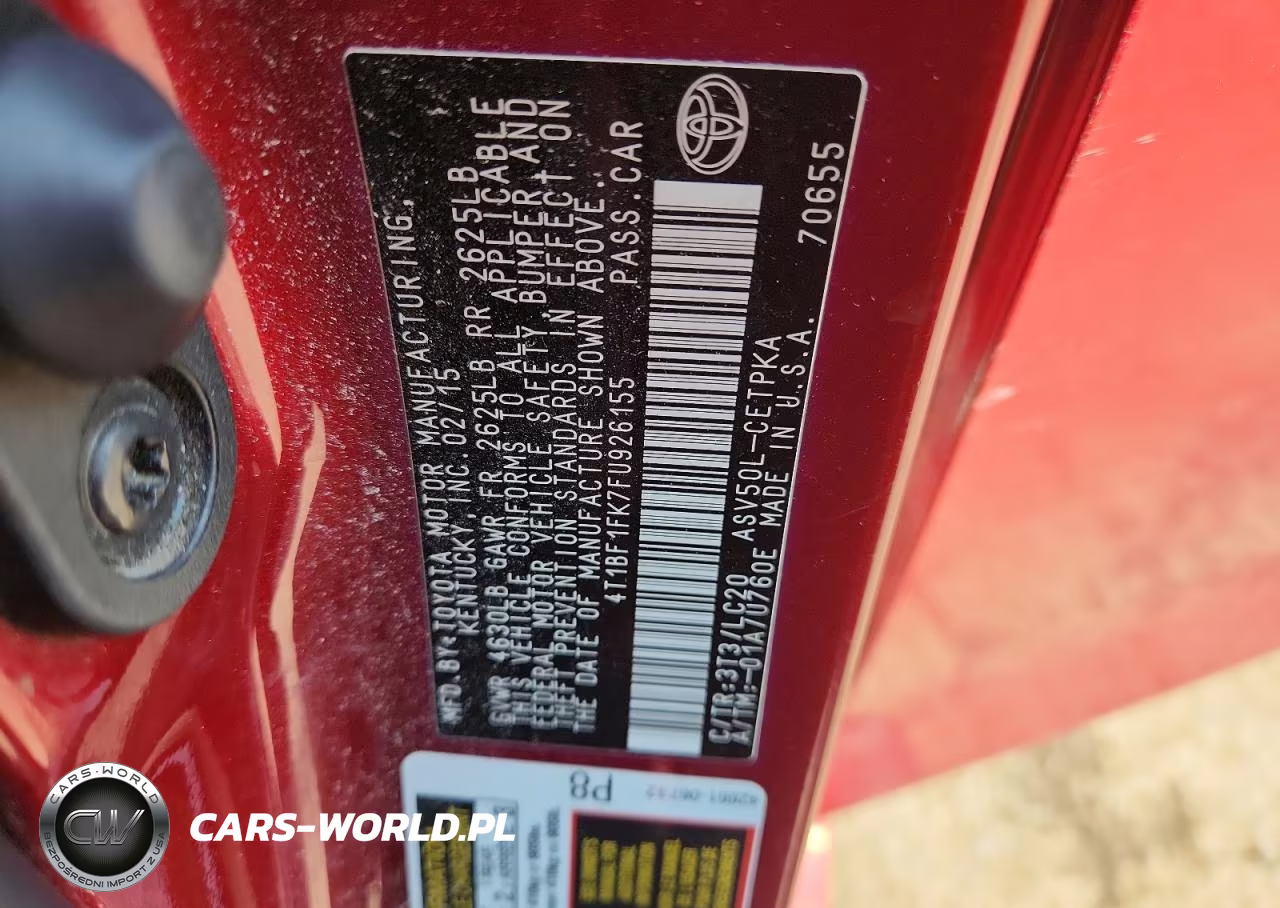 2015 Toyota Camry Xse VIN:4T1BF1FK7FU926155 - 12