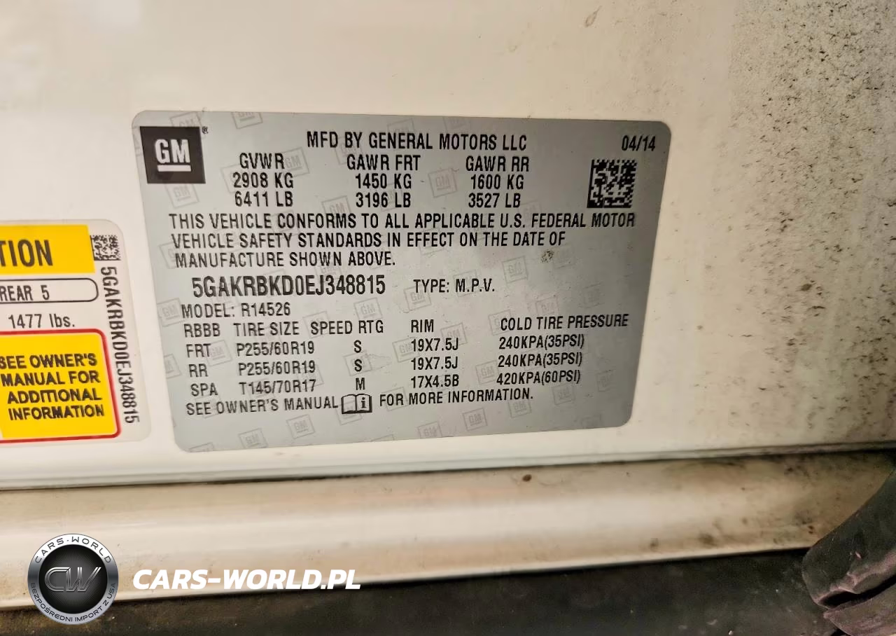 2014 Buick Enclave VIN:5GAKRBKD0EJ348815 - 13