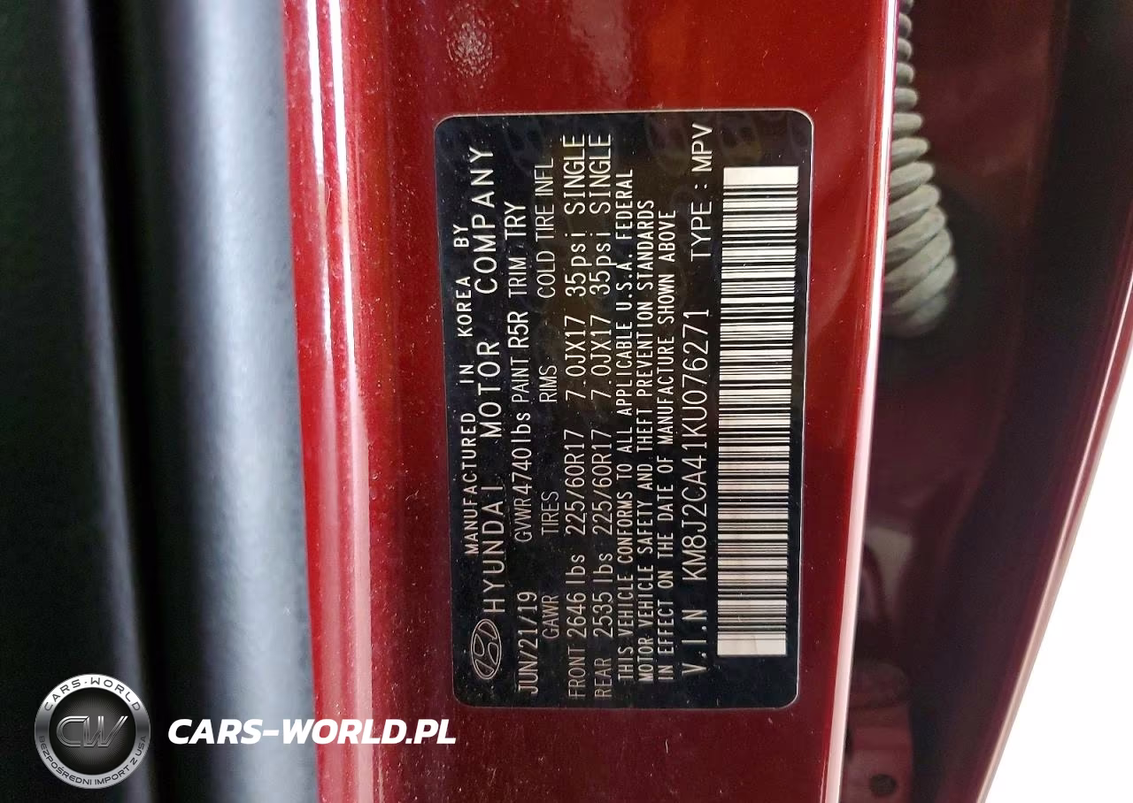 2019 Hyundai Tucson Se VIN:KM8J2CA41KU076271 - 14