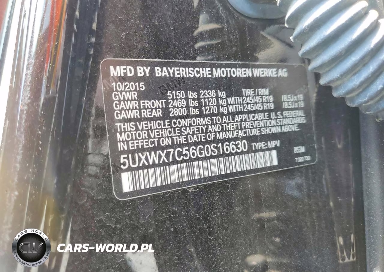 2016 BMW X3 xDrive35I VIN:5UXWX7C56G0S16630 - 13