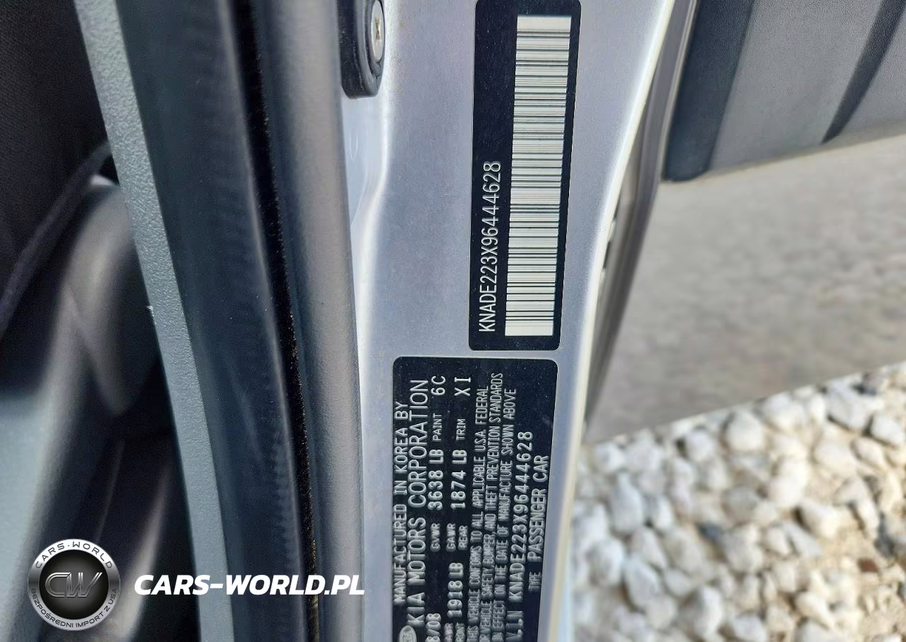 2009 Kia Rio Base VIN:KNADE223X96444628 - 12
