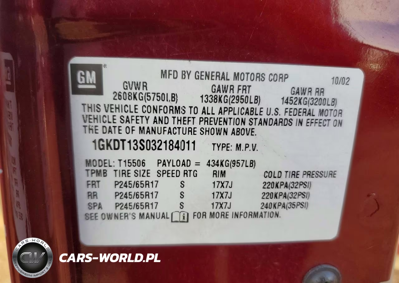 2003 GMC Envysleslt VIN:1GKDT13S032184011 - 14