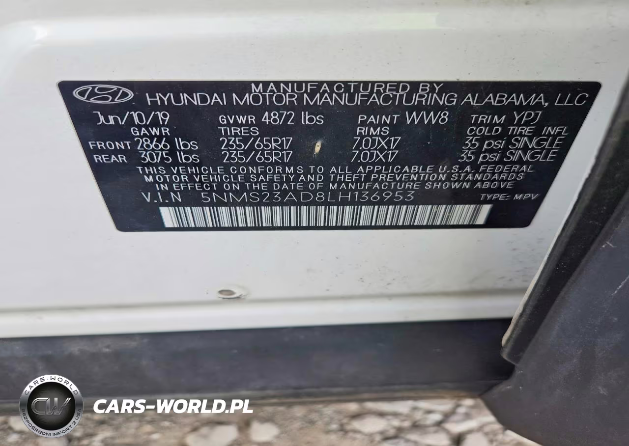 2020 Hyundai Santa Fe Se VIN:5NMS23AD8LH136953 - 13
