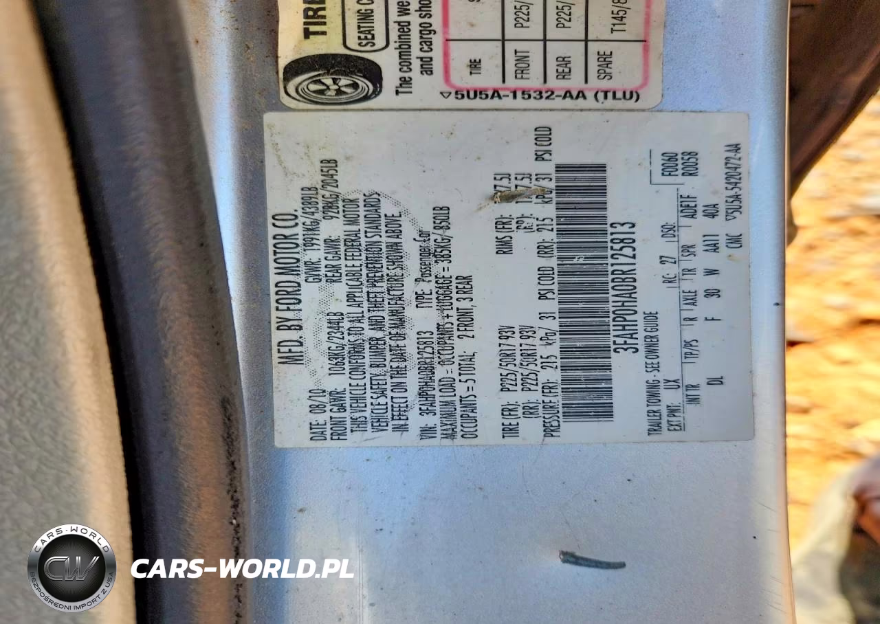 2011 Ford Fusion Se VIN:3FAHP0HA0BR125813 - 13