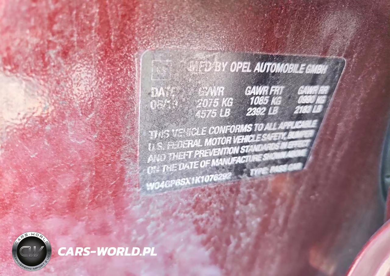 BUICK REGAL ESSE VIN:W04GP6SX1K1076292 - 12