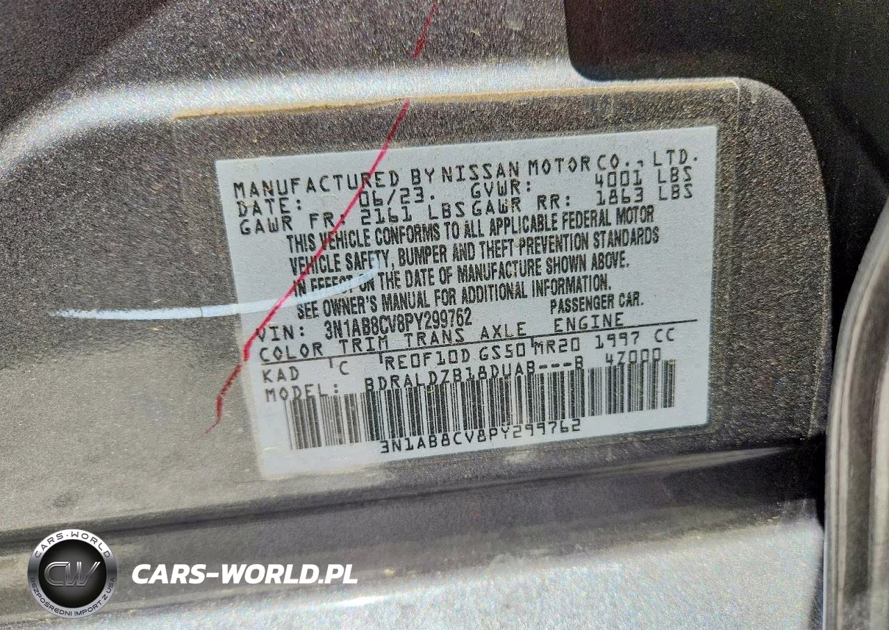 2023 Nissan Sentra Sv VIN:3N1AB8CV8PY299762 - 13