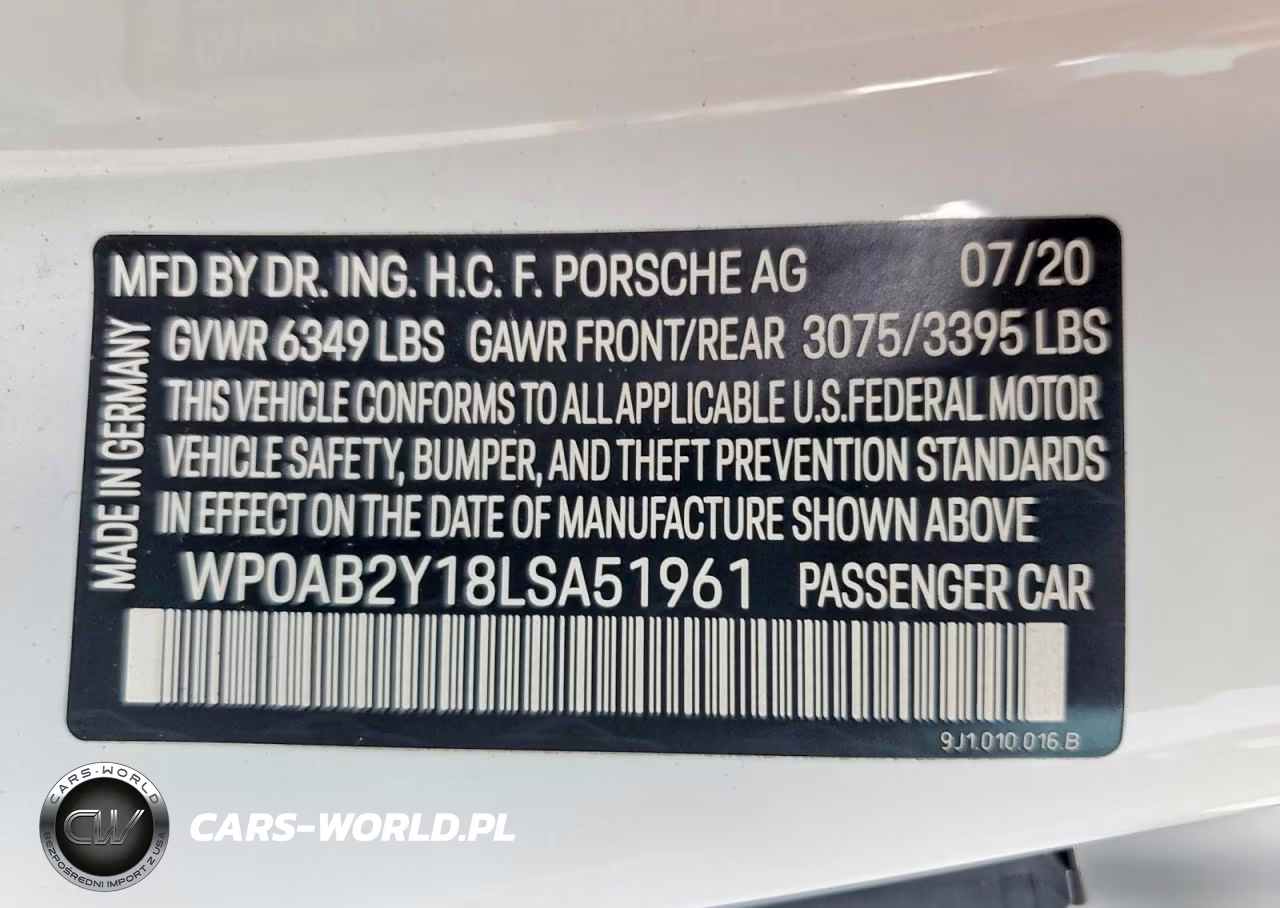 2020 Porsche Taycan 4S VIN:WP0AB2Y18LSA51961 - 12