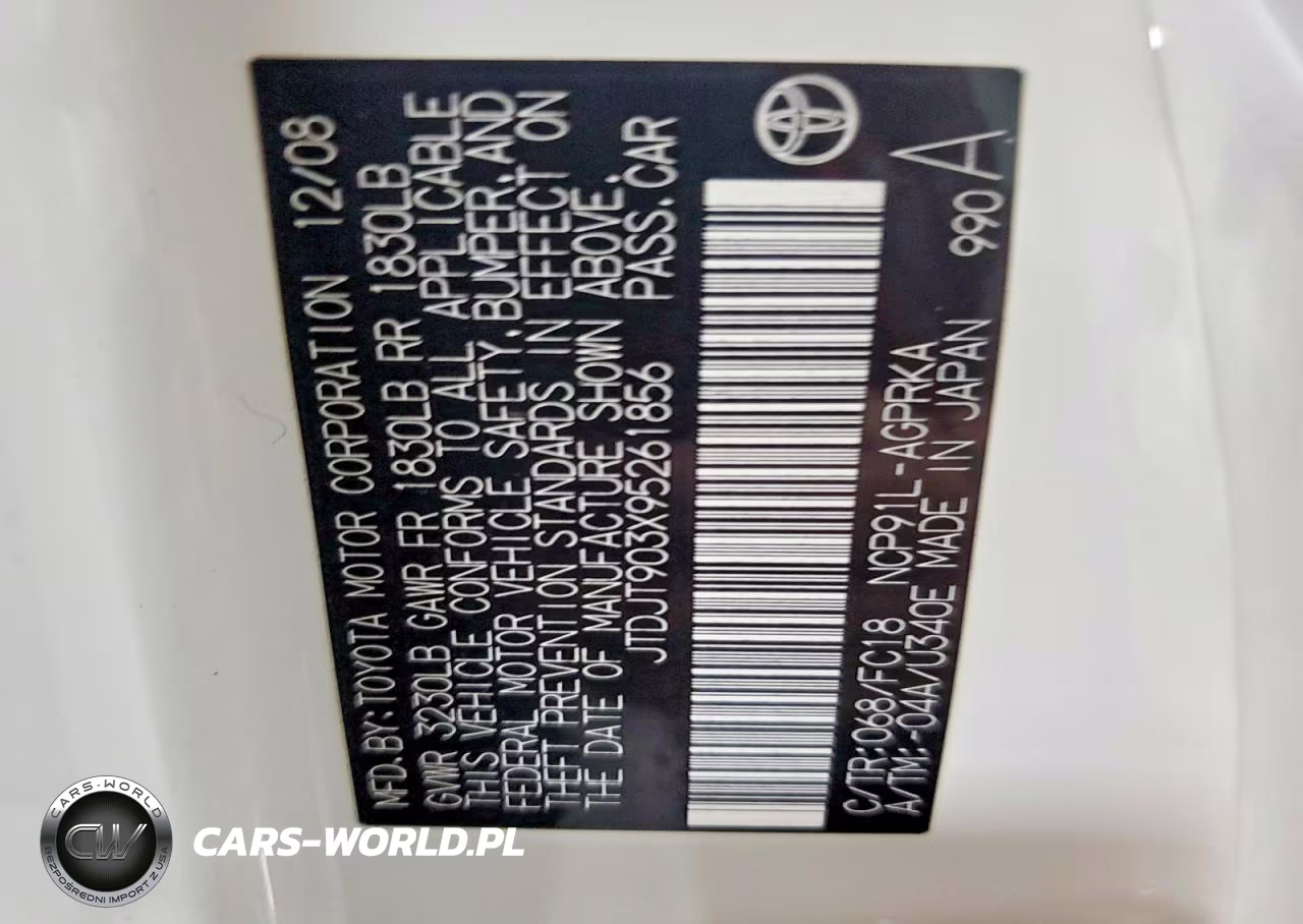 2009 Toyota Yaris Base VIN:JTDJT903X95261856 - 12