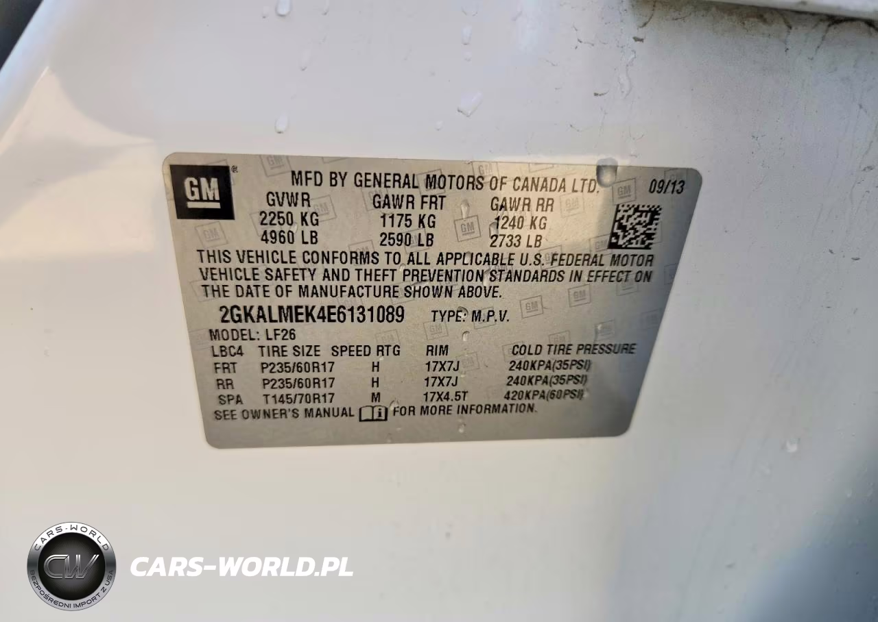 2014 GMC Terrain Sle VIN:2GKALMEK4E6131089 - 13