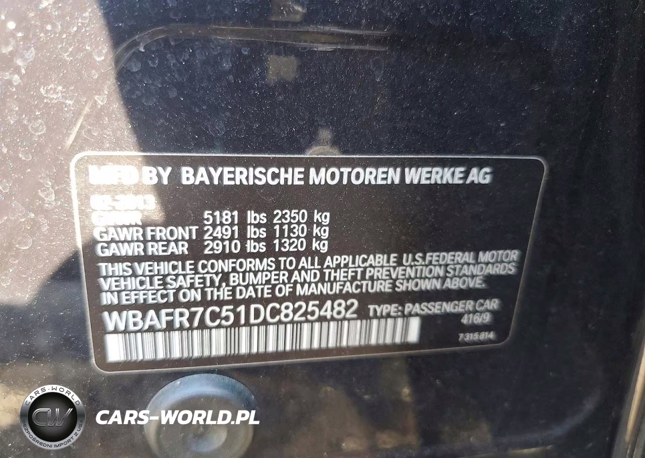 2013 BMW 535 I VIN:WBAFR7C51DC825482 - 12