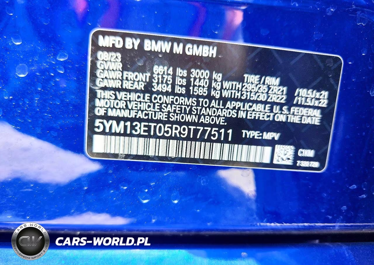 2024 BMW X5 M Competition VIN:5YM13ET05R9T77511 - 13
