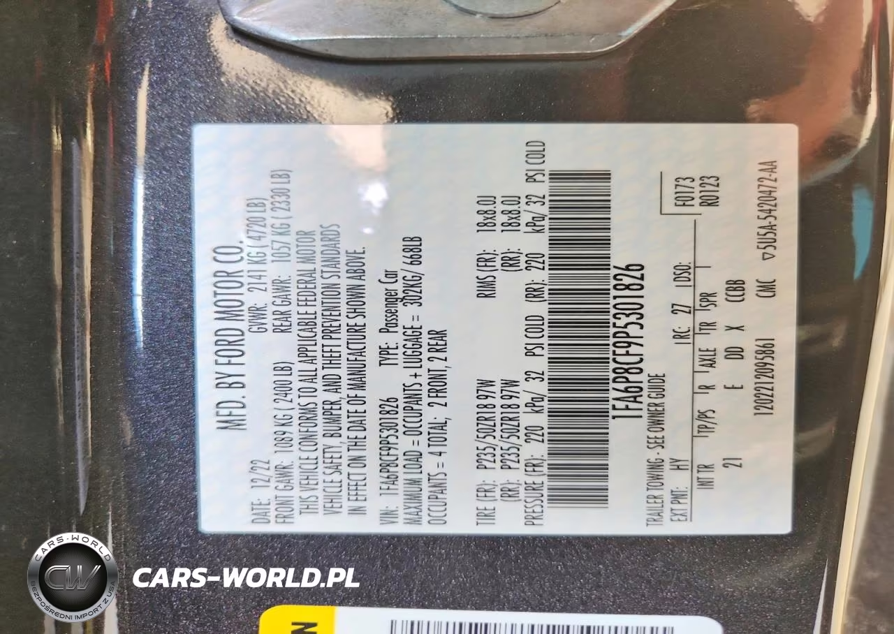 2023 Ford Mustang Gt VIN:1FA6P8CF9P5301826 - 12