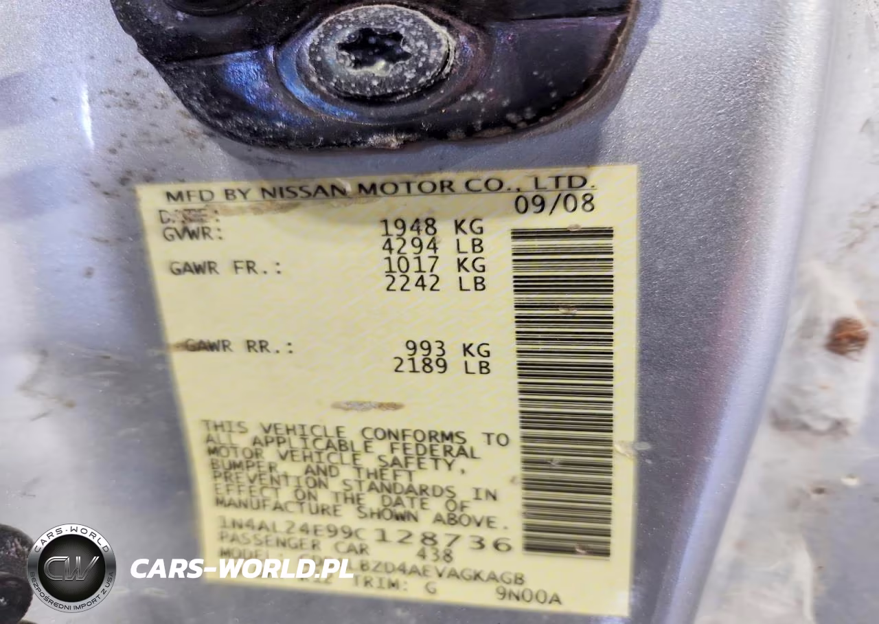 2009 Nissan Altima 2.5S VIN:1N4AL24E99C128736 - 12