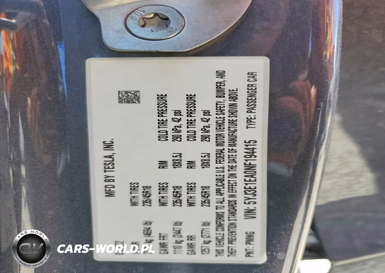 2022 Tesla Model 3 VIN:5YJ3E1EA0NF194415 - 13