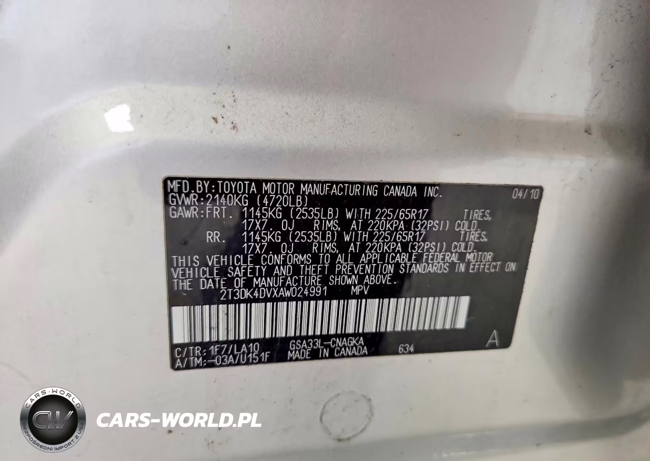 2010 Toyota Rav4 Limited VIN:2T3DK4DVXAW024991 - 13