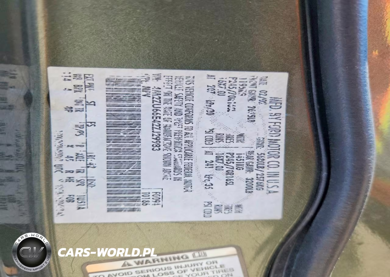 2002 Mercury Mountaineer VIN:4M2ZU66E42ZJ29983 - 12
