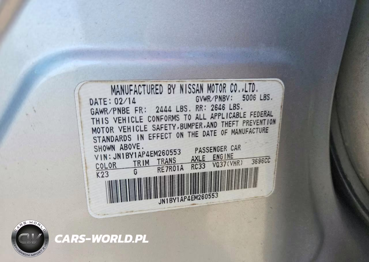 2014 Infiniti Q70 3.7 VIN:JN1BY1AP4EM260553 - 12