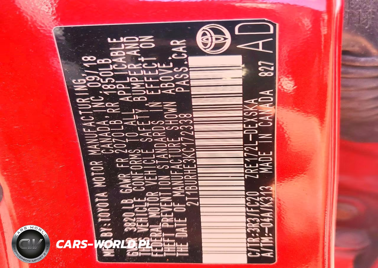 2019 Toyota Corolla Se VIN:2T1BURHE3KC172338 - 12