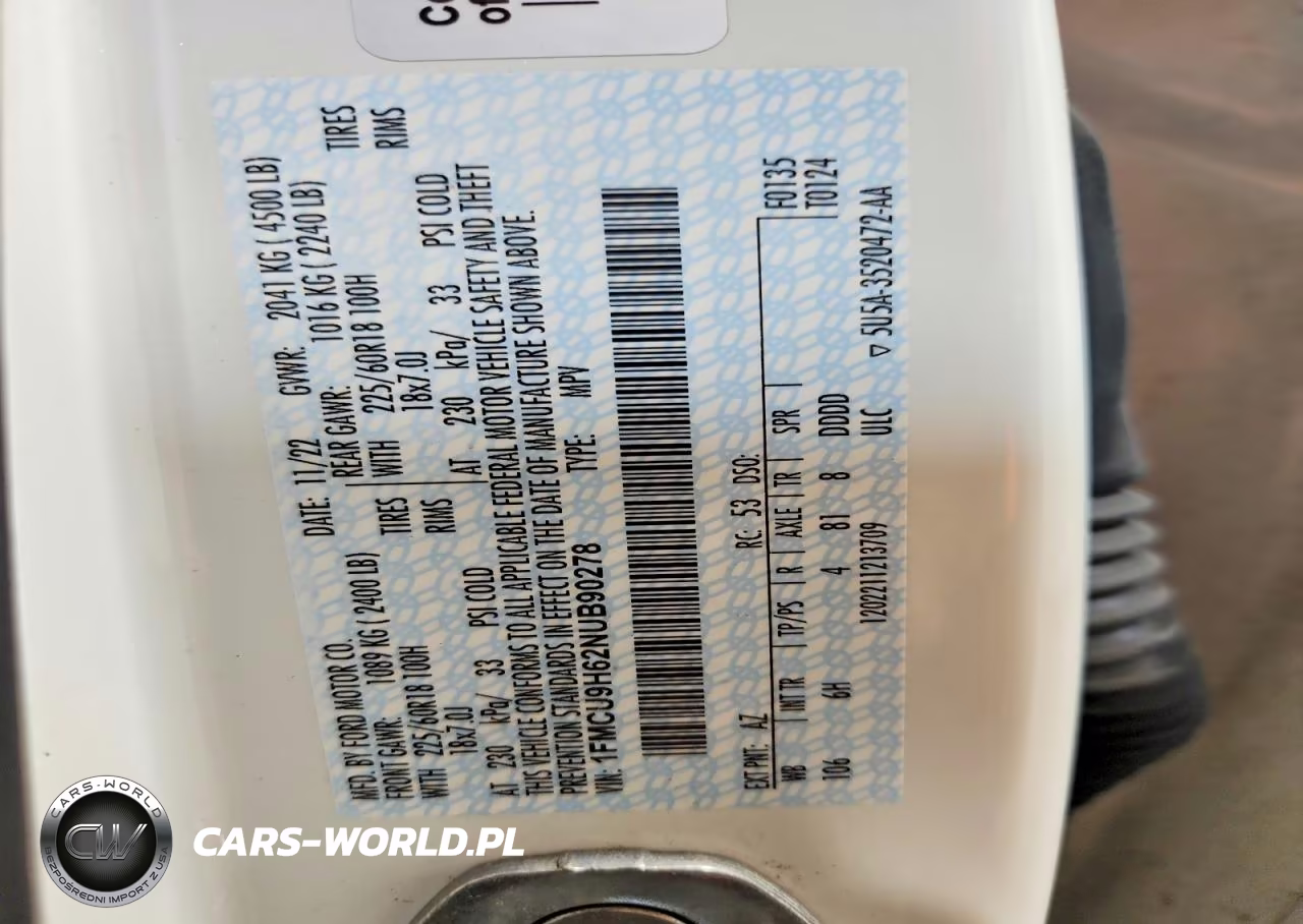 2022 Ford Escape Sel VIN:1FMCU9H62NUB90278 - 13