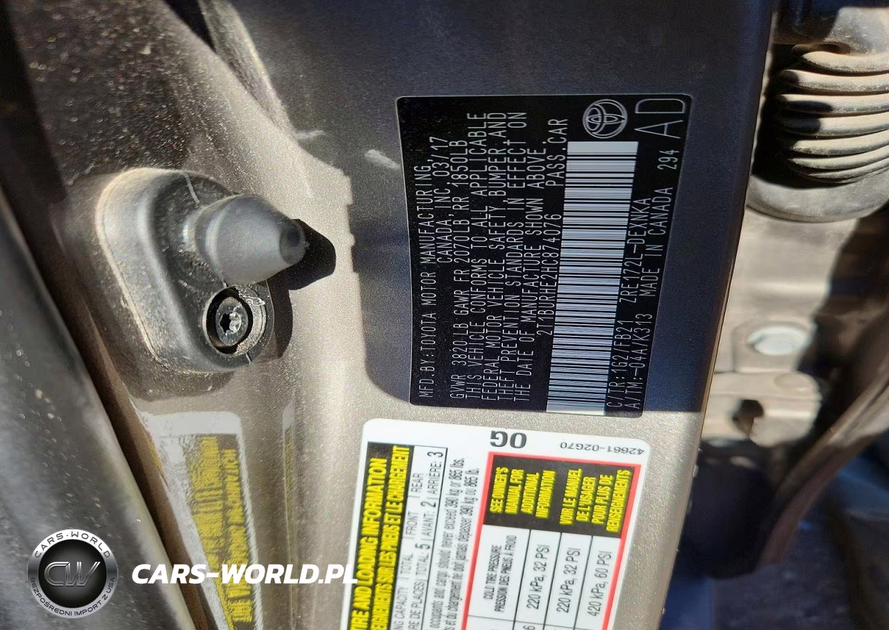 2017 Toyota Corolla Le VIN:2T1BURHE2HC874076 - 13