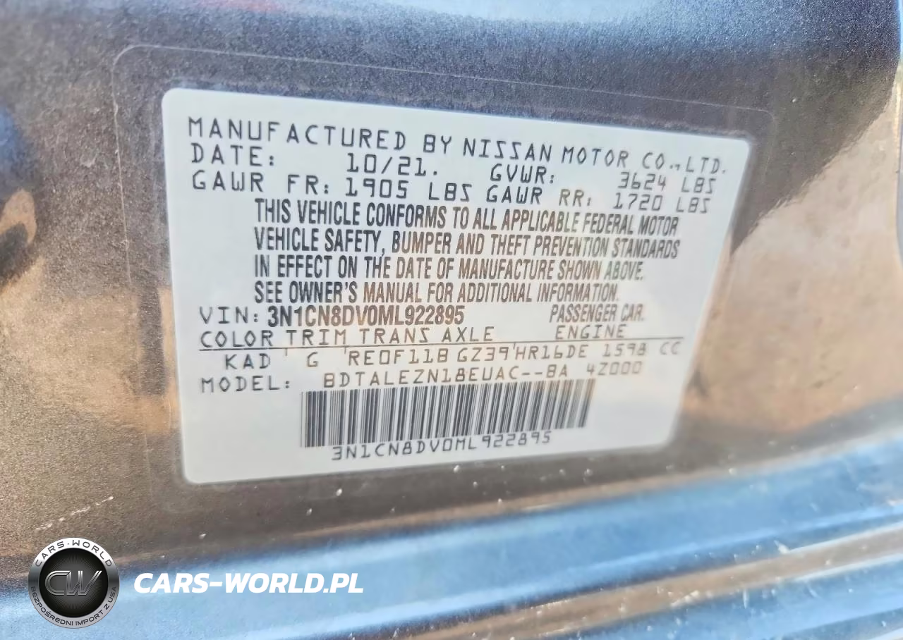 2021 Nissan Versa S VIN:3N1CN8DV0ML922895 - 12
