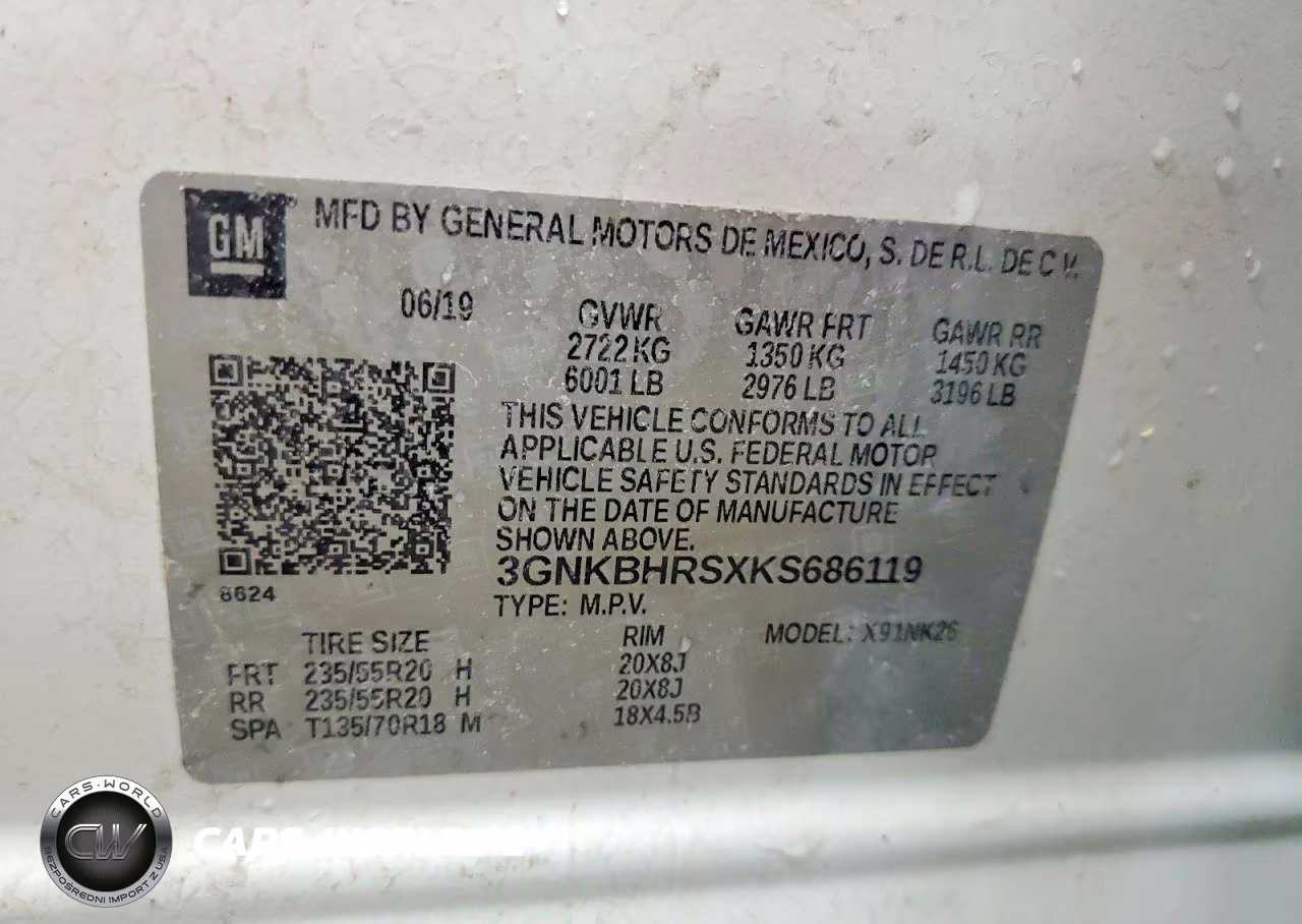 2019 Chevrolet Blazer 3Lt VIN:3GNKBHRSXKS686119 - 13