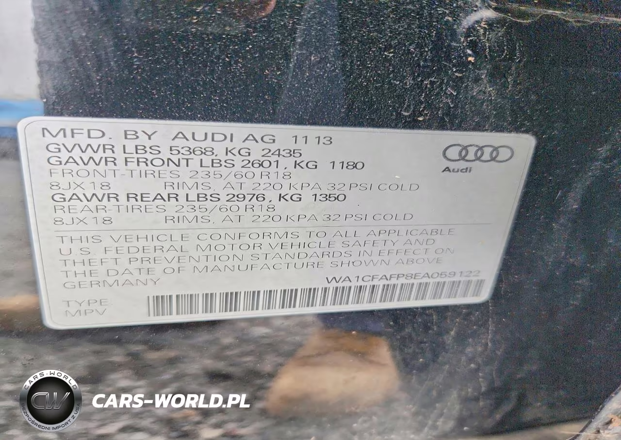 2014 Audi Q5 Premium VIN:WA1CFAFP8EA059122 - 13