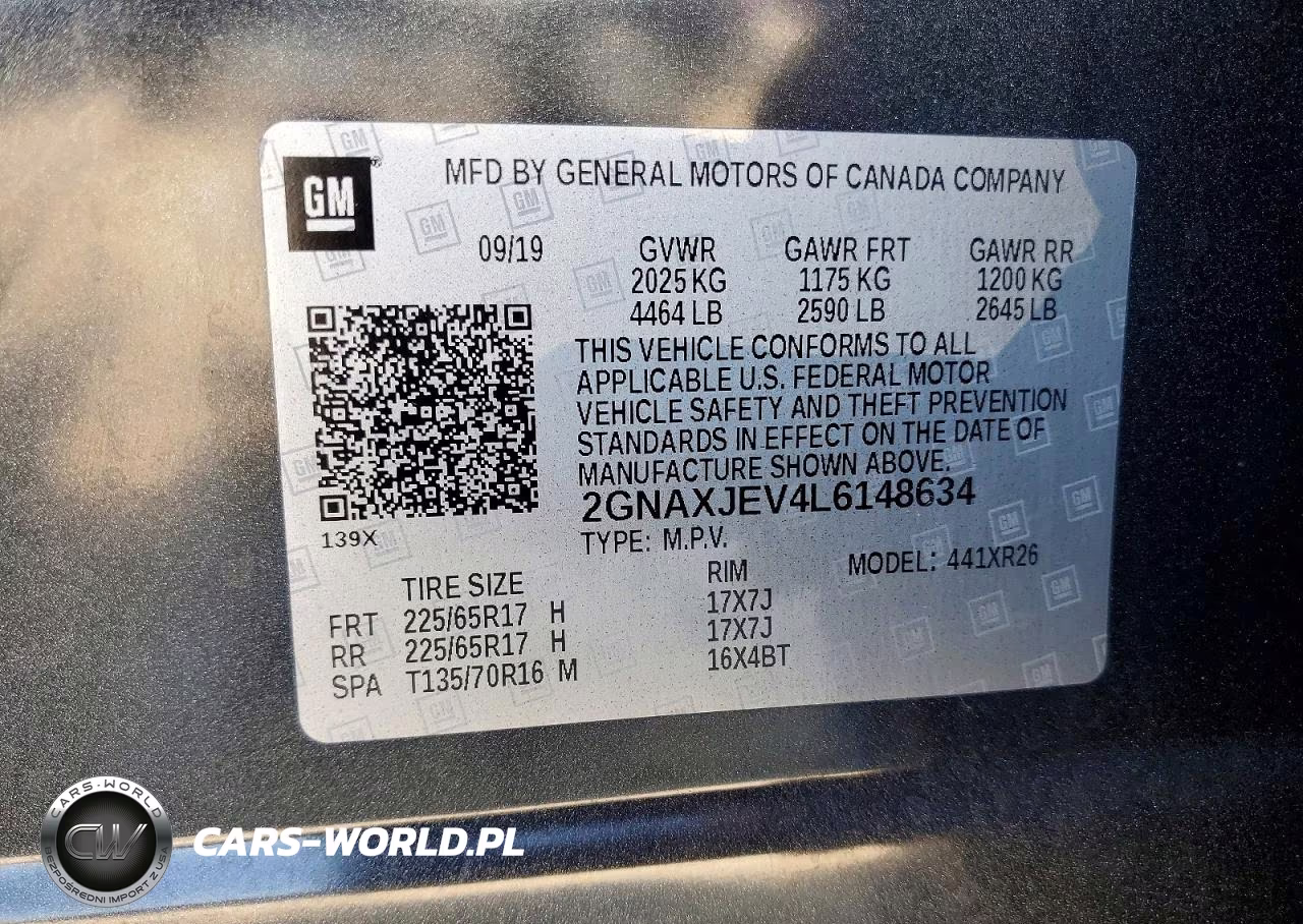2020 Chevrolet Equinox Lt VIN:2GNAXJEV4L6148634 - 13