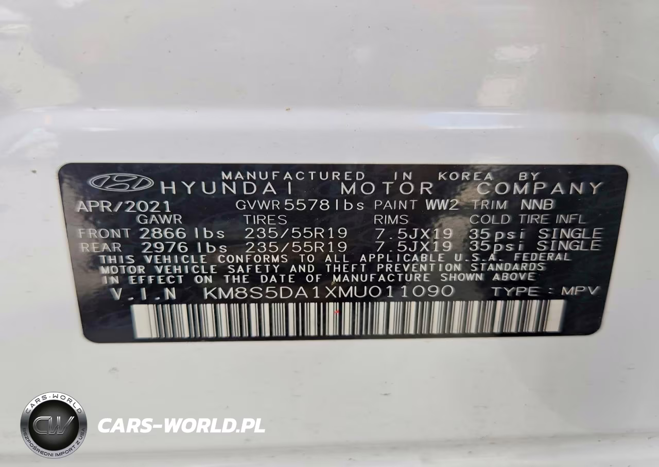 2021 Hyundai Santa Fe Limited VIN:KM8S5DA1XMU011090 - 13