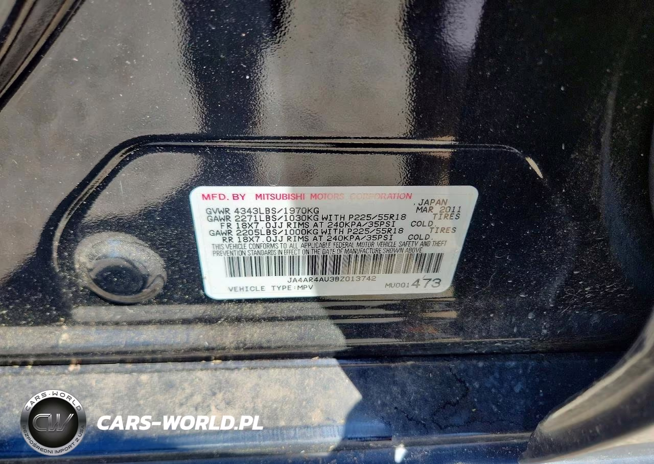 2011 Mitsubishi Outlander Sport Se VIN:JA4AR4AU3BZ013742 - 13