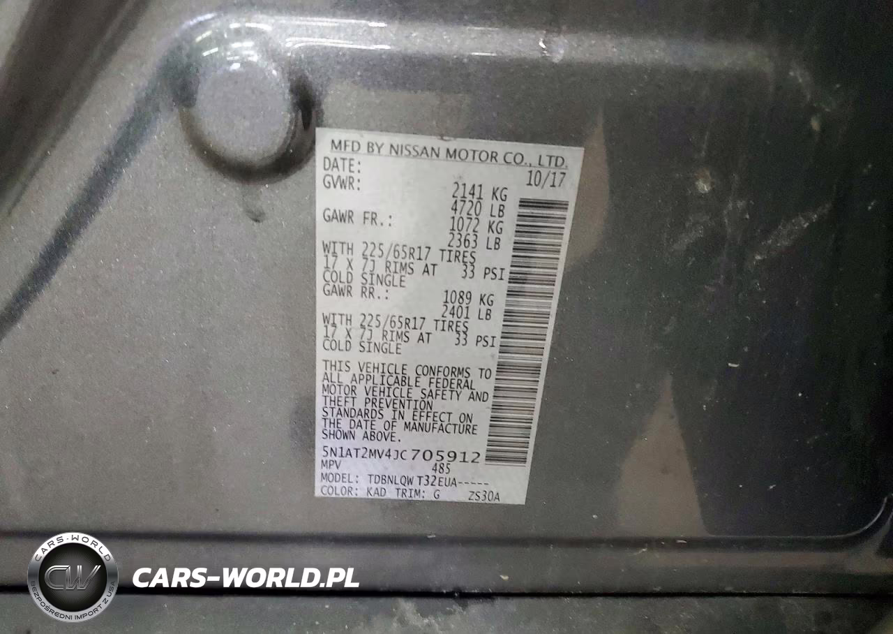 2018 Nissan Rogue Sv VIN:5N1AT2MV4JC705912 - 13