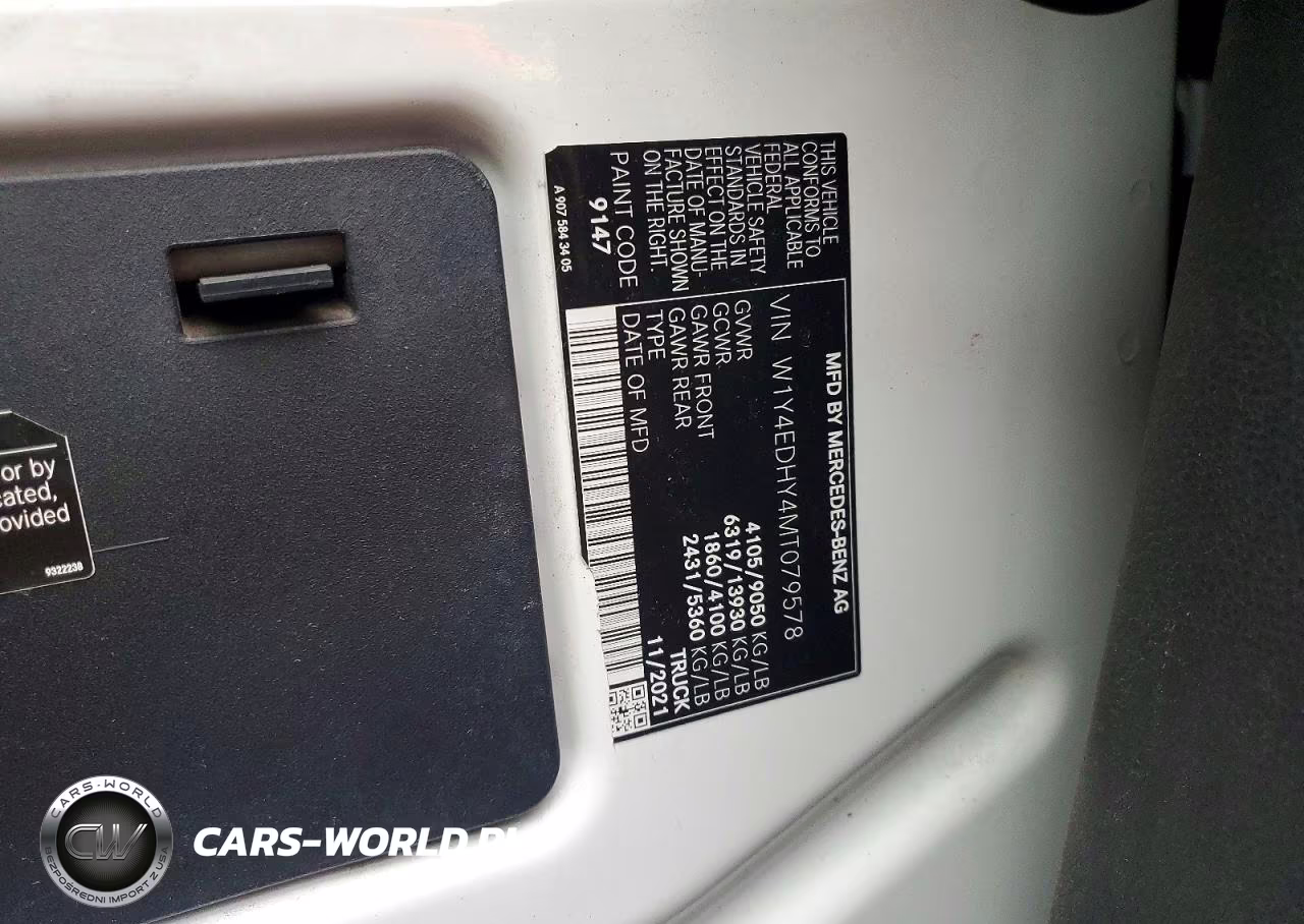 2021 Mercedes-Benz Sprinter 2500 Delivery Van VIN:W1Y4EDHY4MT079578 - 13