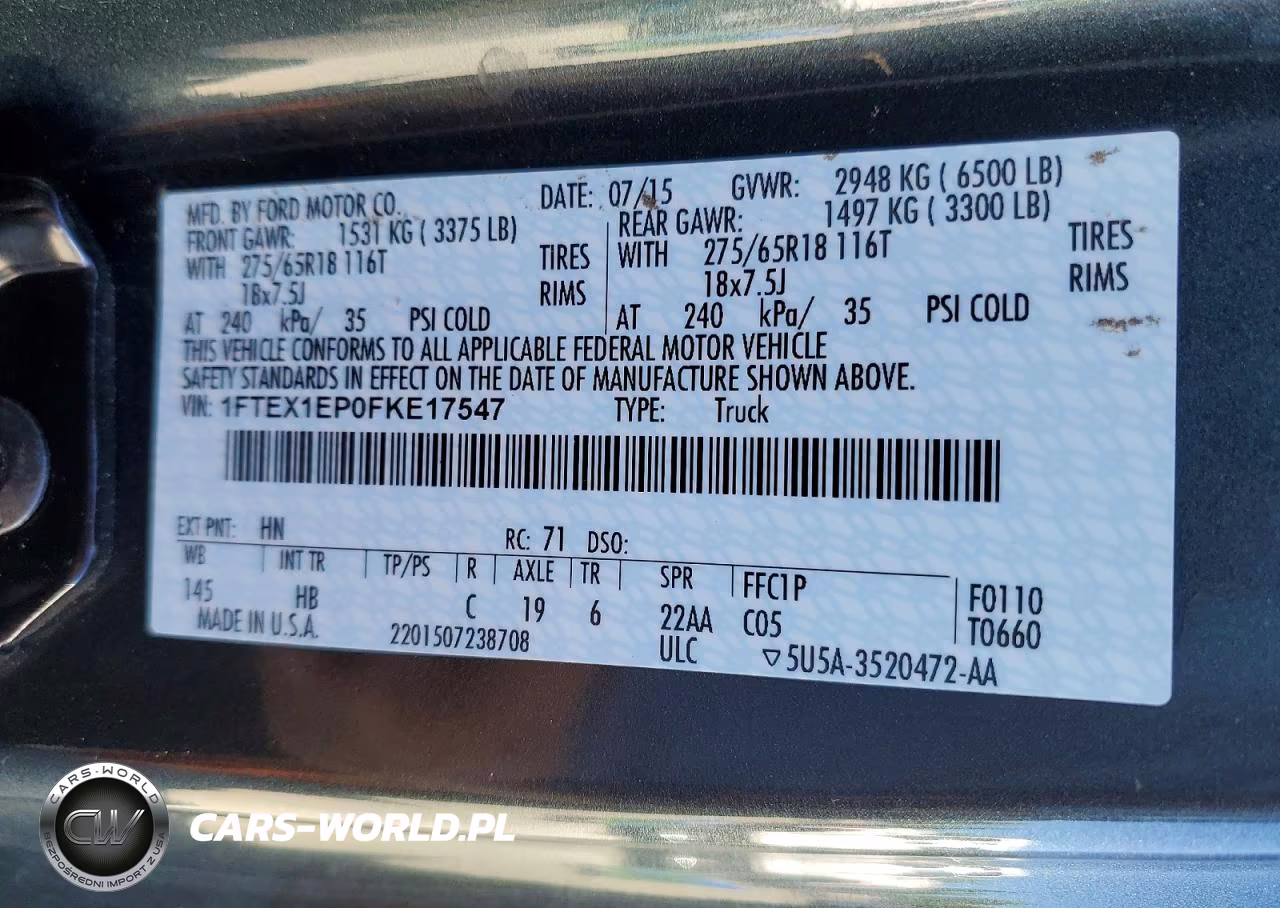 2015 Ford F150 Super Cab VIN:1FTEX1EP0FKE17547 - 12