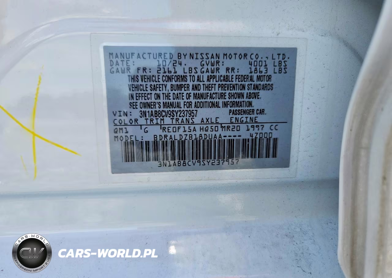 2025 Nissan Sentra Sv VIN:3N1AB8CV9SY237957 - 12