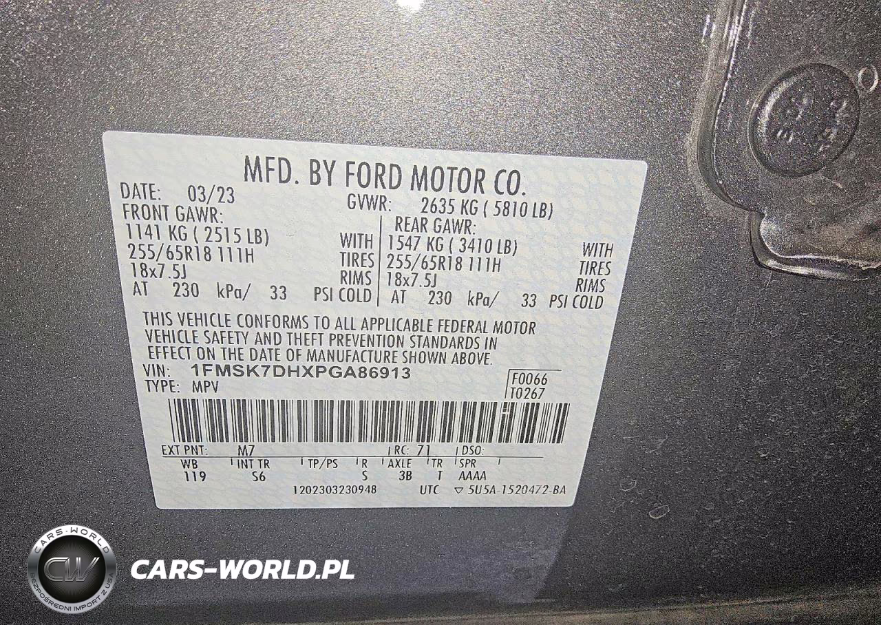 2023 Ford Explorer Xlt VIN:1FMSK7DHXPGA86913 - 13