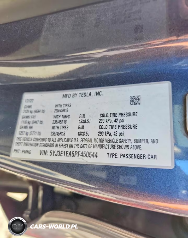 2023 Tesla Model 3 VIN:5YJ3E1EA6PF450544 - 12
