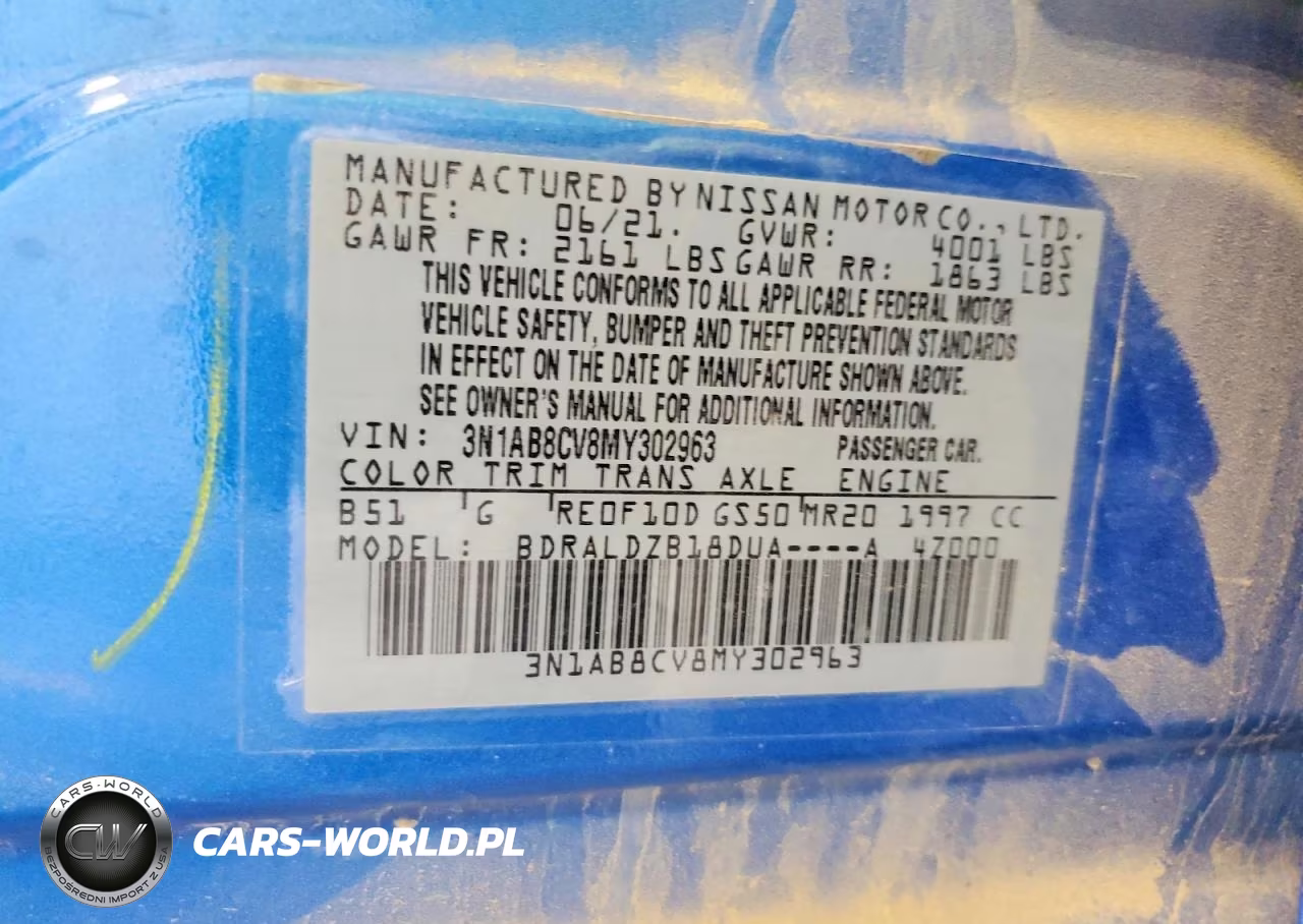 2021 Nissan Sentra Sv VIN:3N1AB8CV8MY302963 - 12