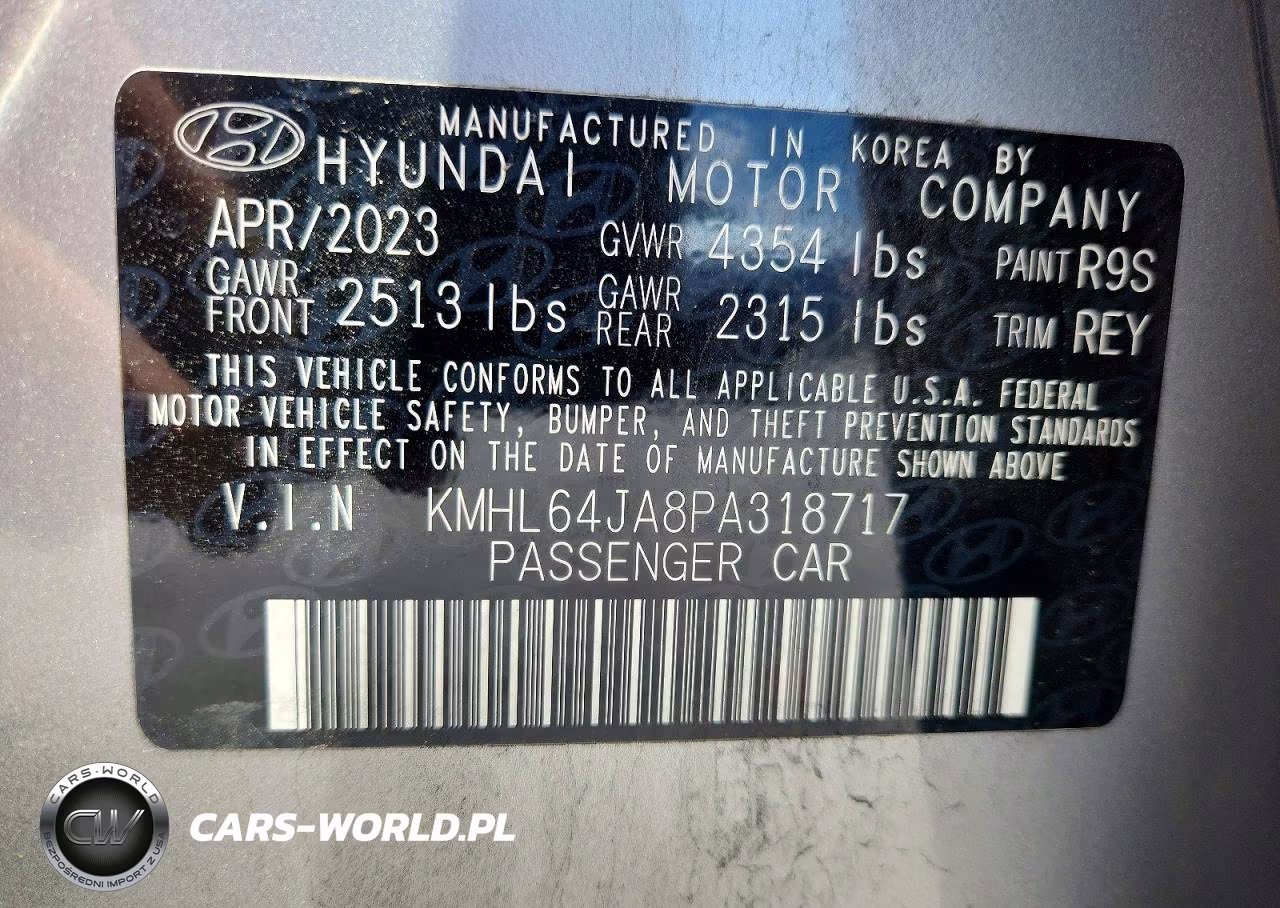 2023 Hyundai Sonata Sel VIN:KMHL64JA8PA318717 - 13