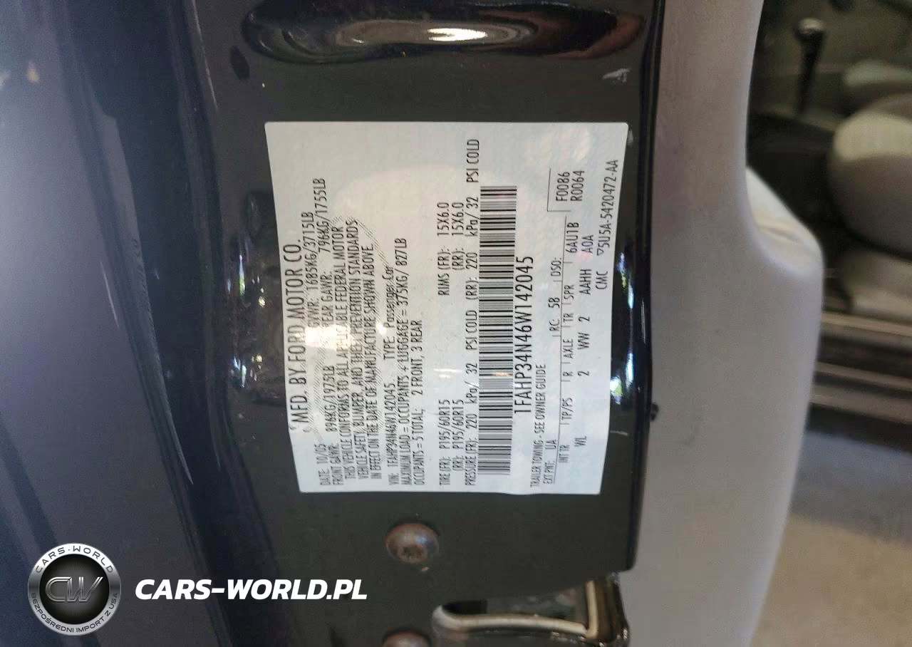 2006 Ford Focus Zx4 VIN:1FAHP34N46W142045 - 12