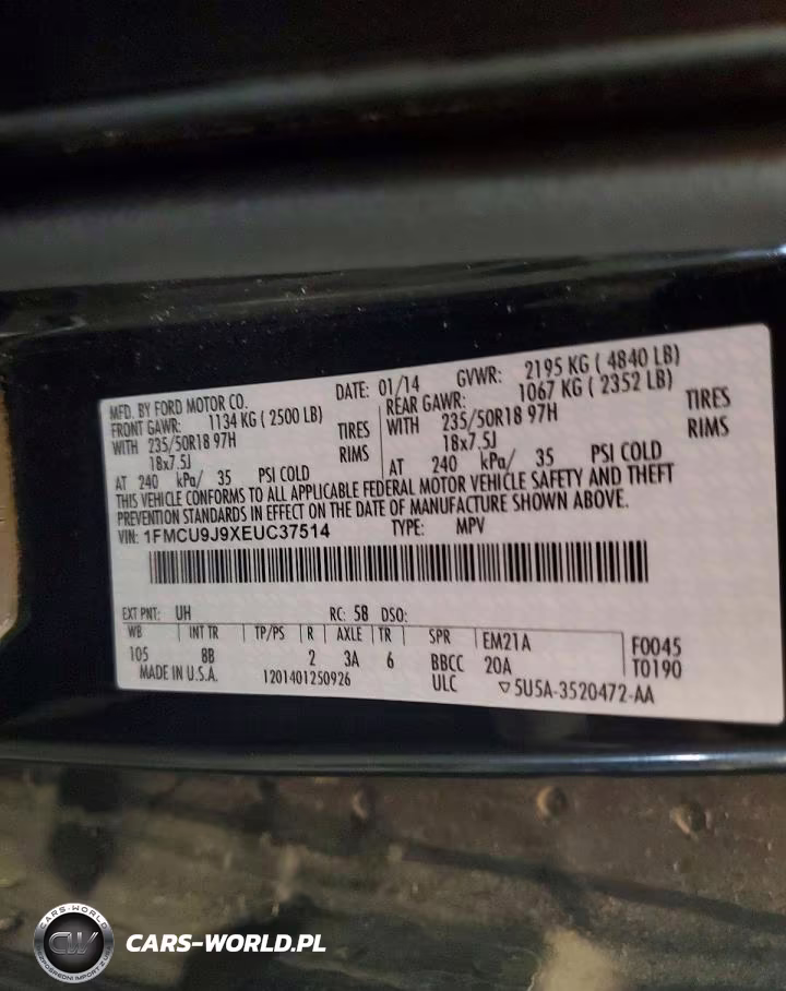 2014 Ford Escape Titanium VIN:1FMCU9J9XEUC37514 - 13