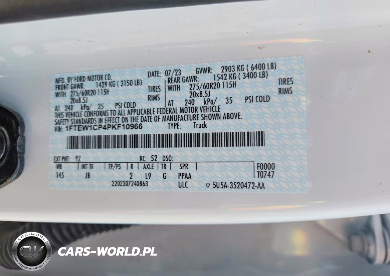 2023 Ford F150 Supercrew VIN:1FTEW1CP4PKF10966 - 13