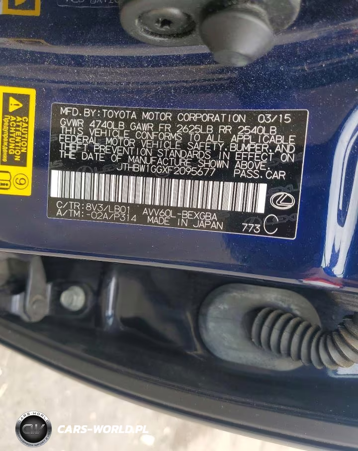 2015 Lexus Es 300H VIN:JTHBW1GGXF2095677 - 12