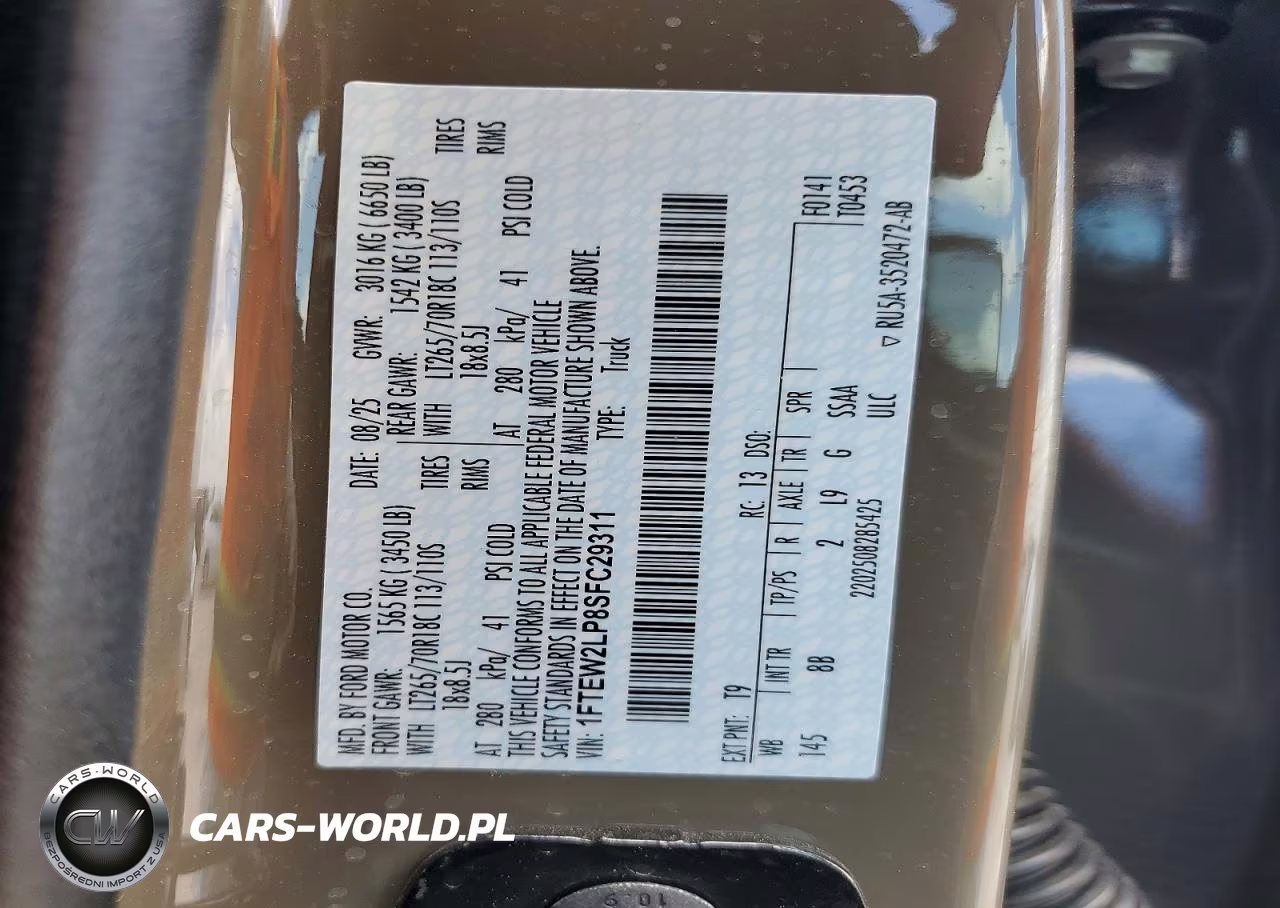 2025 Ford F150 Stx VIN:1FTEW2LP8SFC29311 - 13