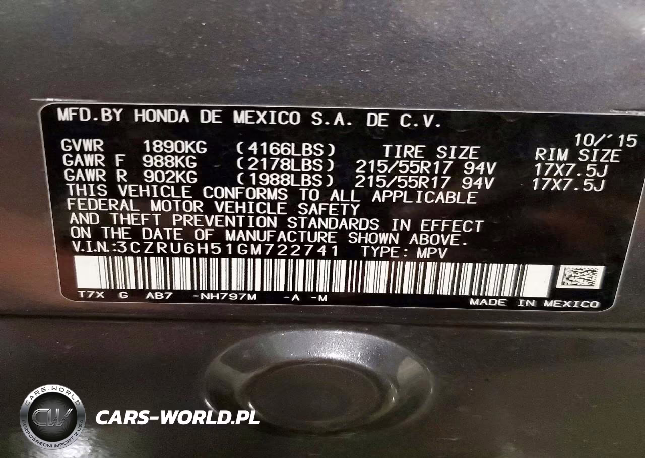 2016 Honda Hr-V Ex VIN:3CZRU6H51GM722741 - 13