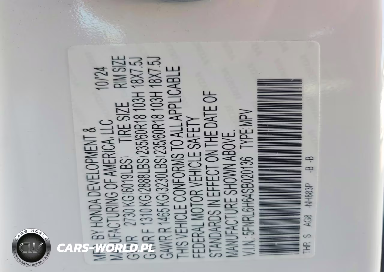 2025 Honda Odyssey Exl VIN:5FNRL6H64SB020136 - 13