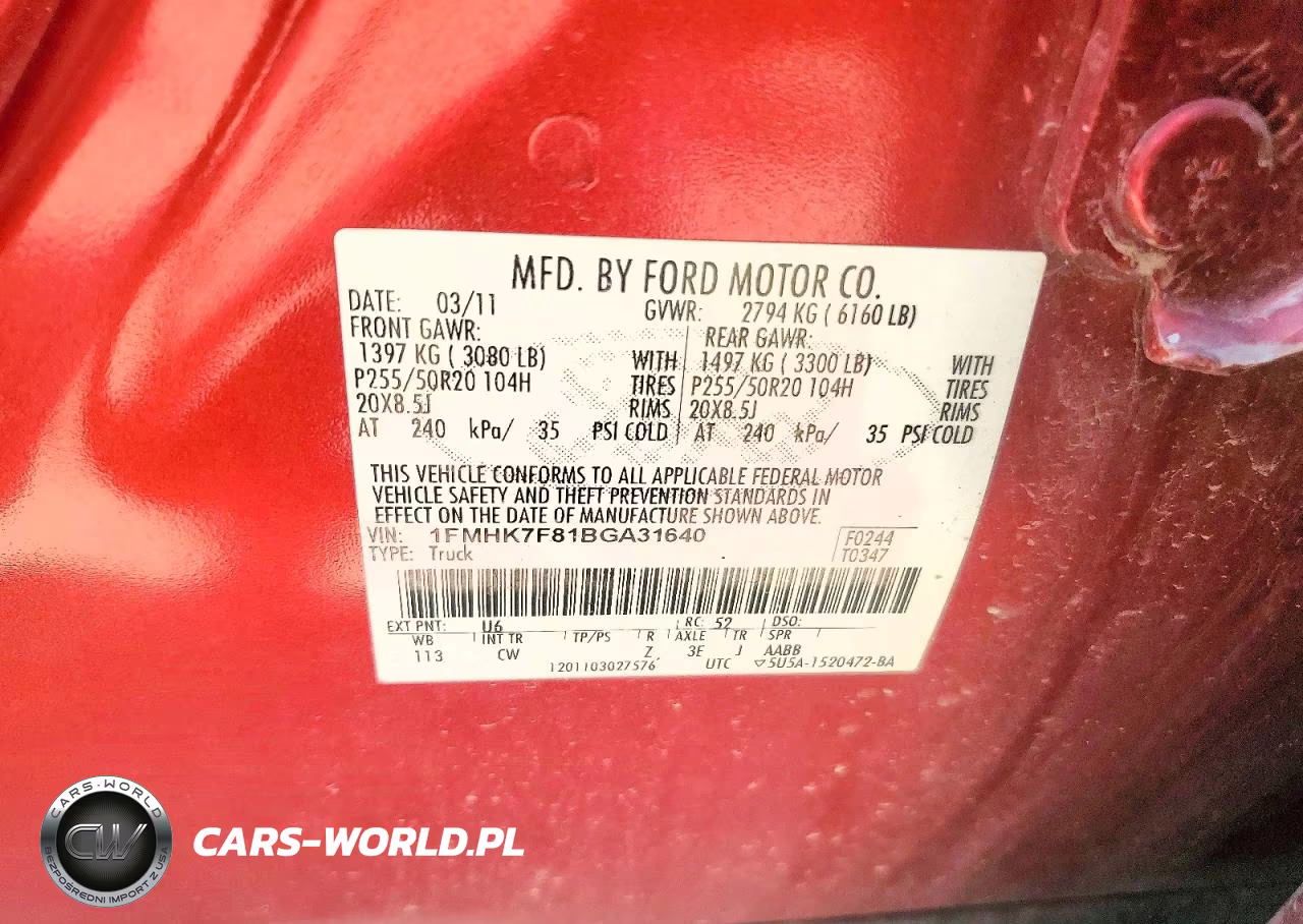 2011 Ford Explorer Limited VIN:1FMHK7F81BGA31640 - 14