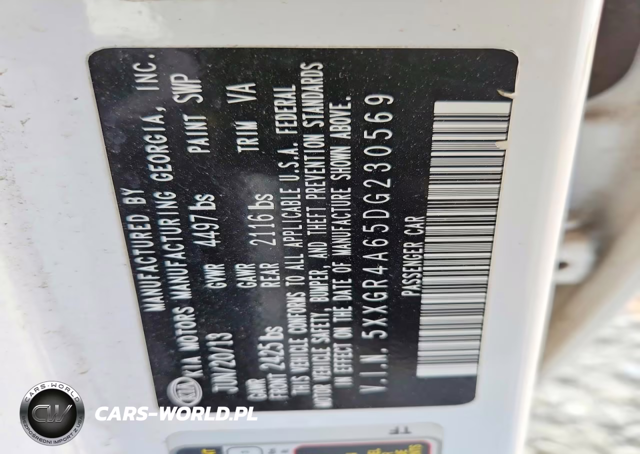 2013 Kia Optima Sx VIN:5XXGR4A65DG230569 - 12